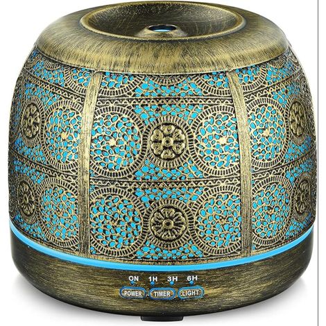 Diffuseur d'Huile Essentielle, Ultrasonique Huiles Essentielles Electrique, Humidificateur d'air avec 7-Couleurs Changeantes Arrêt Automatique pour Chambre/Spa/Yoga/Massage (1/5)