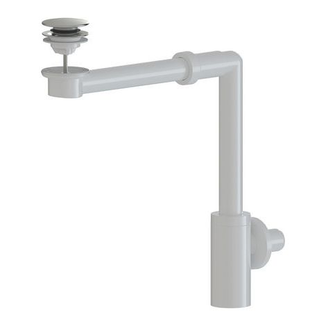 SIFONE SALVASPAZIO PER LAVABO IN ABS CON PILETTA CLICK CLACK MINIMAL- D. 32 Bianco Opaco- GOPLA- pezzi 1