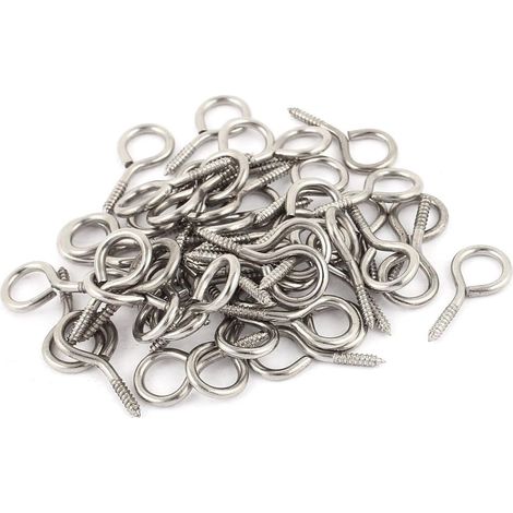 50 Sicherheitstechnik Stk M 2 mm Silber Ton Schraubenaugeg Schwanz (1/2)