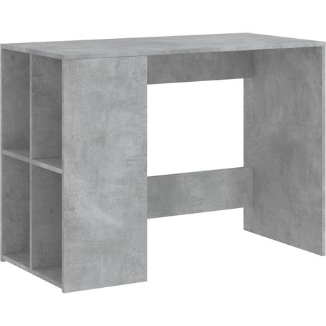 Maison Exclusive - Schreibtisch Betongrau 102x50x75 cm Holzwerkst