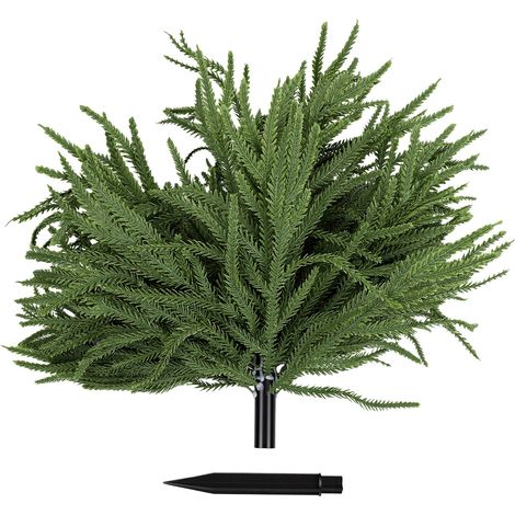 Buisson topiaire de pin de Norfolk artificiel avec piquet de sol, faux arbuste à feuilles persistantes de 20.5 pouces pour décoration de porche de noël (1/5)