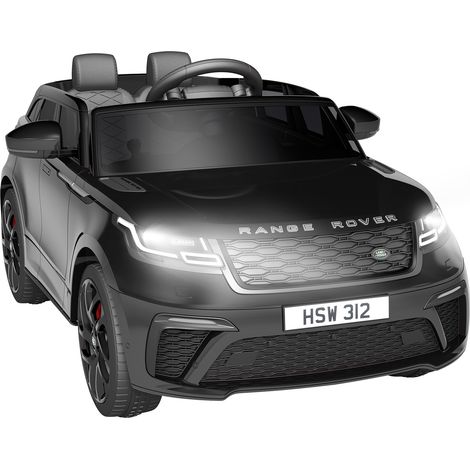 GARVEE 12V Kinder Elektroauto mit Fernbedienung, Lizenzierter Land Rover, Musik über Bluetooth/MP3, Sicherheitsgurt, für Kinder ab 3 Jahren, Schwarz (1/5)