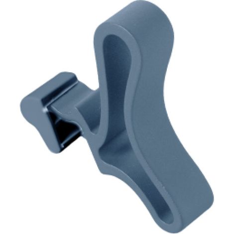 SAUTER Patère courbe pour sèche-serviettes à lames plates - Gris bleu