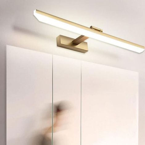 Applique murale LED salle de bain - - 40 cm - 9W - Blanc chaud 3000K - IP44 - Éclairage rotatif - Design moderne (1/4)