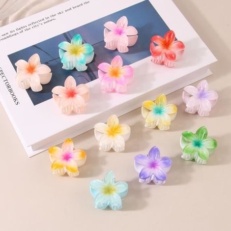Set of 12 Hair Clips - BRAND - Acrylic - Non-Slip - For Thick and Thin Hair - Assorted Colors (1/3)