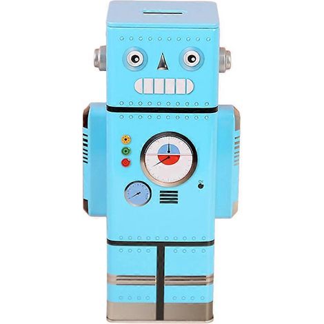 Tirelire robot cochon pour filles, jouet pour enfants, décoration intérieure, cadeau d'anniversaire-24.5X13X7.5CM-Sky-blue (1/3)