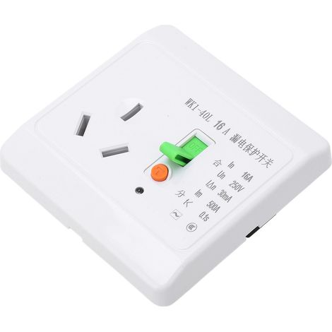 Prise de protection contre les fuites de courant 16 A pour circuit domestique, interrupteur de protection contre les fuites de courant pour climatiseur 230 V (1/5)
