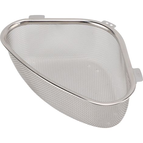 Égouttoir d'évier d'angle, panier filtrant triangulaire suspendu, attrape-déchets en fer pour cuisine et salle de bain (1/5)