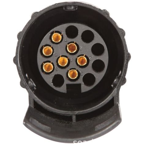 FENOPLASTICAAdapteur Prise Remorque Attelage 7 Broches vers 13 Broches pour Remorque de Voiture Porte-vélo,12V Adaptateur remorque 7/13,Adaptateur Prise remorque 7 vers 13 Broches,avec Cache(SK7133) (1/3)