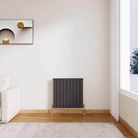 Stech Homes Flat Panel Radiator Designer Central Heating Horizontal 600 x 612mm Double Anthracite Rad