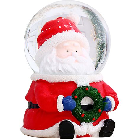 Boule de Noël à LED Changeante avec Bonhomme de Neige - Décoration en Verre et Résine pour Fêtes (1/5)