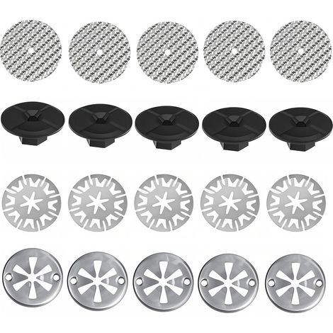 Kit di riparazione dello scudo termico da 20 pezzi, kit di riparazione dello scudo termico per scarico auto in acciaio al manganese, dischi di serraggio, piastra di scudo termico, compatibile con