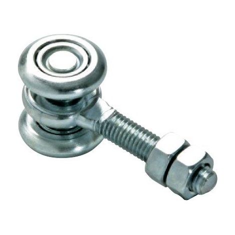 CARRELLO SCORREVOLE 2P COMUNELLO - ZINCATO 2 RUOTE D.MM 24 + PERNO 8 MA- 8 pezzi
