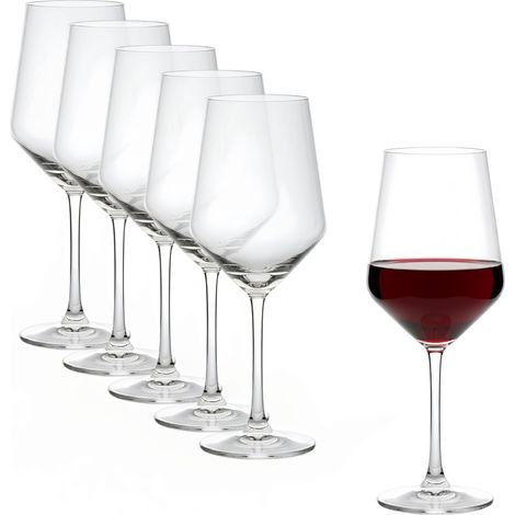 Kristall Weißweinglas kratzfest 6er Set - 510 ml - Hochwertiges Kristallglas für Wein spülmaschinenfest - Weinglas Weinkelch
