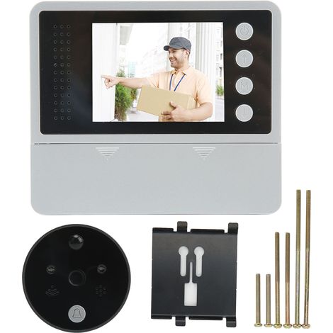Caméra de visiophone numérique 2,8 pouces, sonnette intelligente avec vision nocturne infrarouge pour sécurité domestique (1/5)