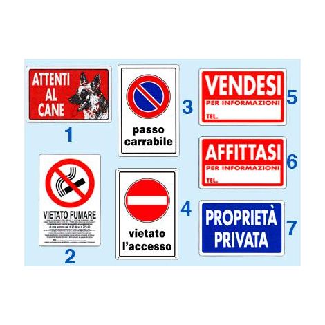 Cartelli Attenti al Cane Conf. 10 Pz
