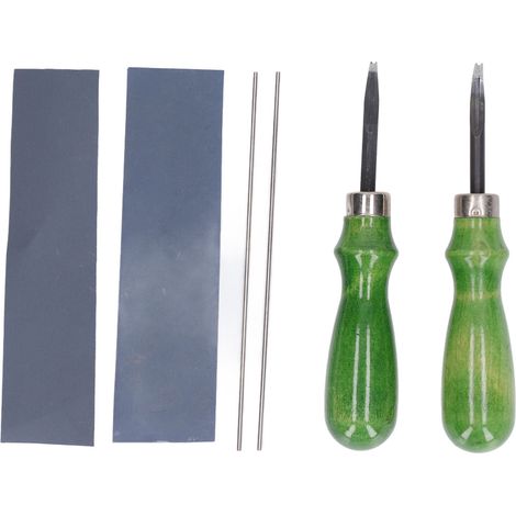 Set mit 2 professionellen Lederfasenschneidern aus legiertem Stahl, Kantenschneidwerkzeug für Heimwerker, Lederhobel (1/5)