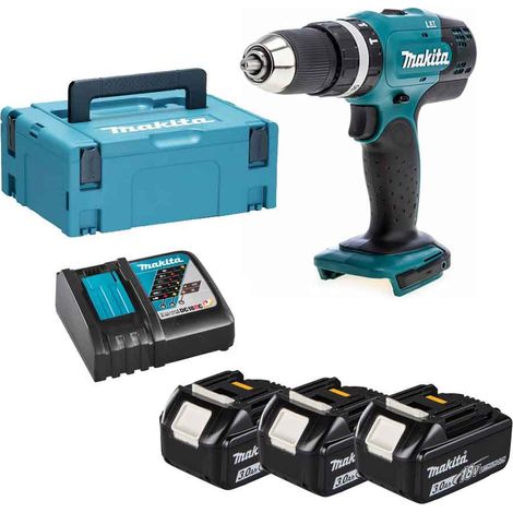 Trapano avvitatore a percussione 18V LXT (3x3,0 Ah) in MAKPAC - MAKITA DHP453RF3J (1/5)