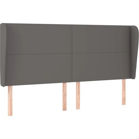 Maison Exclusive - Kopfteil mit Ohren Grau 163x23x118/128 cm Kuns