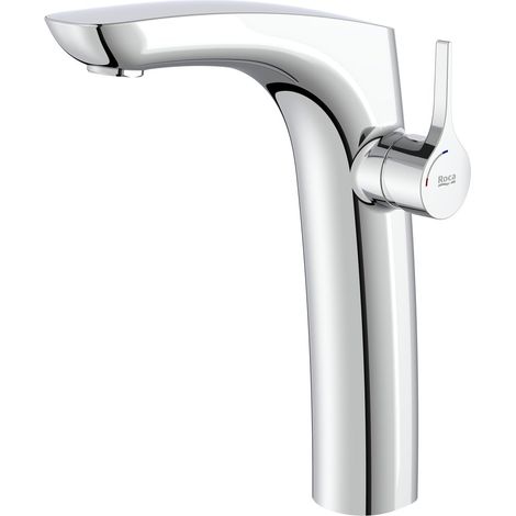 ROCA A5A3A3AC00 INSIGNIA Grifo Monomando Lavabo con Caño Alto Desagüe Click-Clack y Cold Start Cromo - ref: A5A3A3AC00 (1/2)