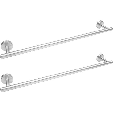 2Pcs 23.6 Inch Towel Rail Wall Mounted, Towel Stands, Towel Holder for Bathroom and Kitchen 304 Stainless Steel Brushed Finish (1/5)