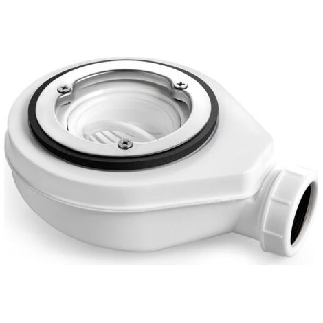 Sifón para plato de ducha de 90 mm, diámetro de salida de 40/50 mm, desagüe con sifón para cabinas de ducha, desagüe de ducha con trampa de olores + filtro para cabello (1/4)