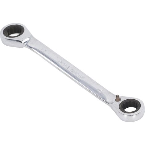 Clé à cliquet double, en acier au chrome-vanadium à usage général, avec engrenage antidérapant à 72 dents.
