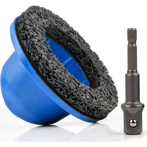 Ponceuse pour Moyeu de Roue avec Tige 1/2 Pouce, Ponceuse de Moyeu de Roue de Voiture Diamètre Extérieur 150mm, Meuleuse pour Moyeus de Roues pour le Nettoyage et le Dérouillage des Jantes (1/5)