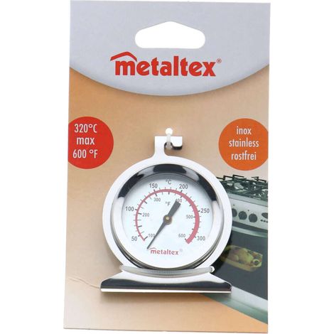 Metaltex 298052-Termometro da Forno in Acciaio Inox, Colore: Argento, 20 x 15 x 7 cm (1/4)