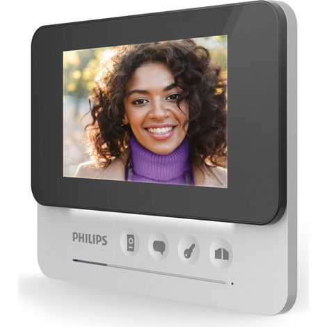 Philips – Visiophone WelcomeEye Connect – Écran tactile couleur 7" – 130° grand angle – Contrôle d'accès RFID – Enregistrement photo et vidéo (1/10)