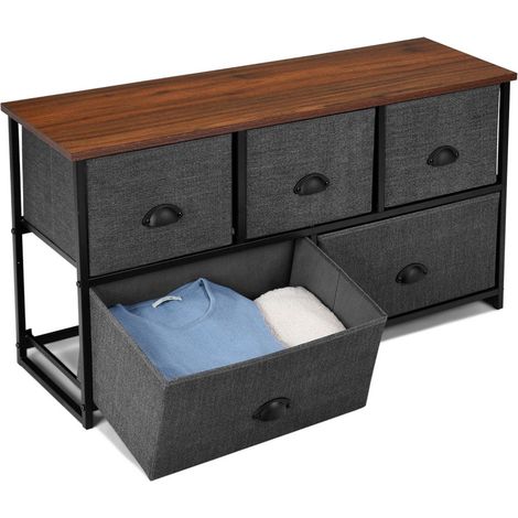 Comoda de almacenamiento con 5 cajones forma de cubo horizontal 100 x 30 x 535 cm