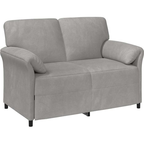 Sofá de 2 Plazas Gris Claro 138 x 83 x 95 cm Terciopelo vidaXL