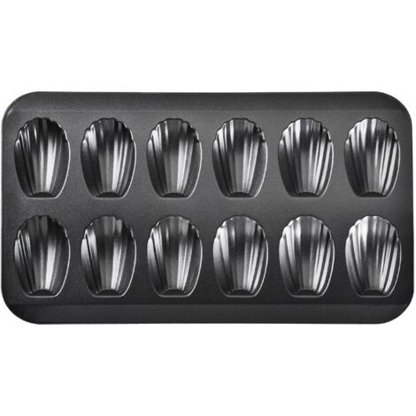 Set mit 12 antihaftbeschichteten Madeleine-Förmchen aus Kohlenstoffstahl (1/5)