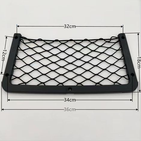 36x18 cm, 3 retine portaoggetti per auto, organizer per bagagliaio, borse organizer multifunzionali per auto, camper, barche, casa (rete elastica) (1/4)