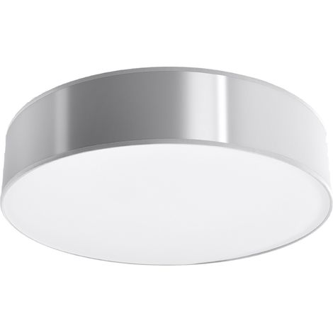 Plafonnier rond gris Ø55, 4xE27, IP20, Piazza Pure Lume (1/5)