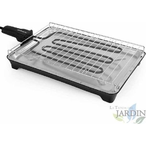 Elektrischer Tischgrill von Orbegozo.  Leistung 2000W.  Grillgröße: 37 x 26 cm.