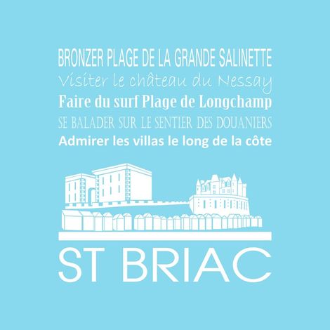 Tableau sur toile Saint-Briac glacier 30x30 cm - Impression sur Toile Murale Décorative - Image imprimée en HD sur Toile - Toile sur Châssis en Bois FSC - Fabriqué en France (1/4)