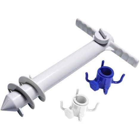 Support Parasol de Plage de Taille Universelle - Porte Parasol à Visser dans le Sol - Résiste aux Vents Puissants