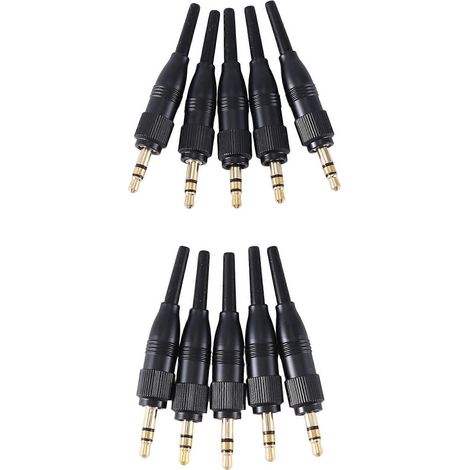 Lot de 10 connecteurs audio stéréo à vis 3,5 mm (1/8 pouce) pour microphones Sennheiser et Sony D11/V1/P03 adaptateur de rechange (1/5)