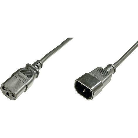 Câble de raccordement Digitus alimentation [1x Secteur mâle C14 - 1x Secteur femelle C13] 1.20 m noi (1/4)