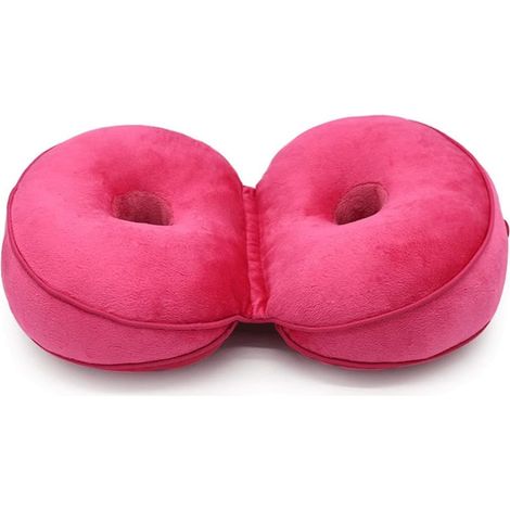 Coussin antidérapant extra épais et haut pour le bas du dos, modèle pliable avec dos en peluche antidérapant (1/5)