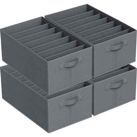 4PCS Rangement Vetement Dressing Pliable avec Poignée 44x30x20cm (1/5)