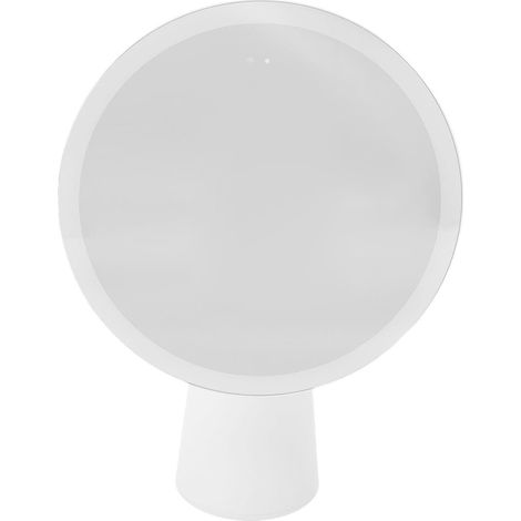 Miroir de Maquillage Lumineux, Miroir de courtoisie de Table de 19,3 cm avec 30 LED, 3 Vitesses, intensité Variable, Rotation à 90°, Rechargeable par USB, Miroir Moderne pour (1/5)
