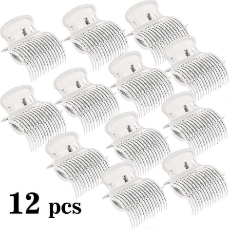 Lot de 12 pinces à bigoudis chauffantes, pinces de rechange pour bigoudis