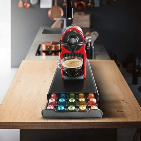 Tiroir porte-dosettes de café pour 40 capsules, organisateur de cuisine, rangement de capsules de café (1/4)