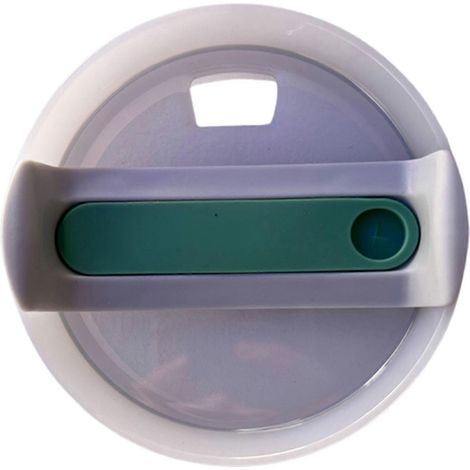 Couvercle gobelet 1,2L - Qualité alimentaire - Anti-fuite - Trou paille - Accessoire rechange - Vert foncé (1/5)
