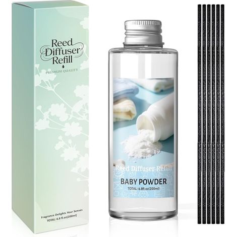 Recharge Diffuseur de Parfum Poudre pour Bébé Parfum Ambiance Desodorisant Maison Batonnets Chambre la Salle de Bain Le Bureau et Décoration Intérieure (1/5)