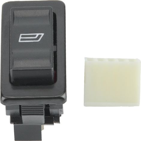 Interruttore principale di controllo degli alzacristalli elettrici per auto, interruttore a bilanciere SPST ON/OFF a 5 pin DC 12V con materiale ABS, nero, 1,6 x 1,3 x 0,8 pollici, adatto per (1/5)