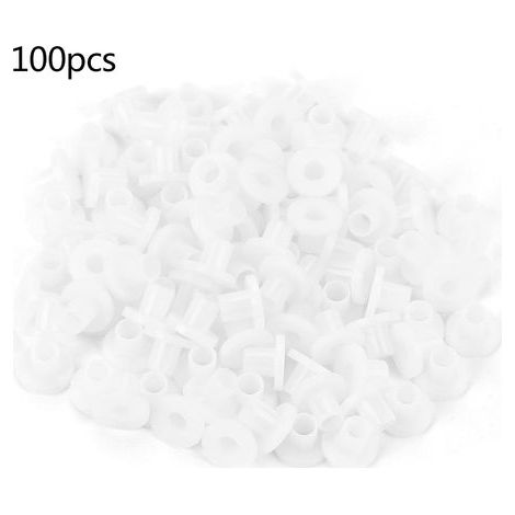 100 rondelles de bague d'espacement en plastique isolées pour rondelle de transistor (TW-9). (1/5)