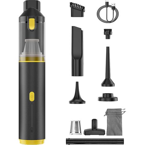 Compact Vacuum & Blower – Compact Vacuum & Blower with Enhanced Dual Power, Cordless, and Ultra-Portable for Car(Black Yellow) (1/5)